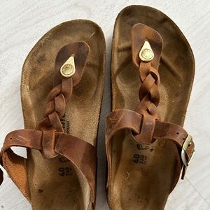 Birkenstock Gizeh Oiled Leather 40 EUC